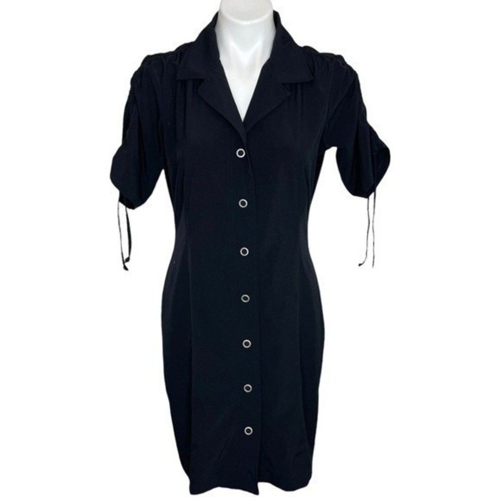 Lucy Women's Black Short Sleeve Adventure Flex Dress Size Small